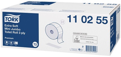 Tork mini jumbo toiletpapier 3lg T2 120mx9.7cm a12