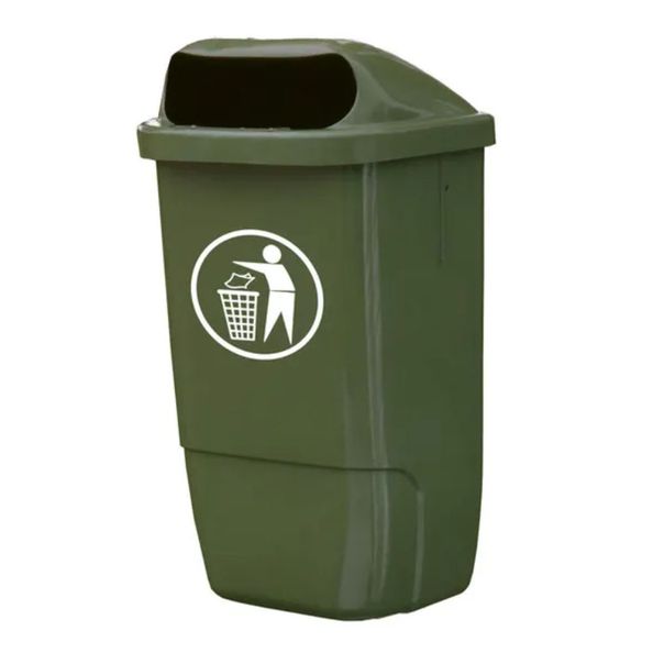 Buitenafvalbak kunststof groen 50 liter