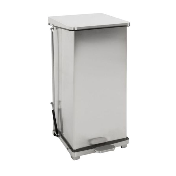 Industriële pedaalemmer mat/rvs 90ltr