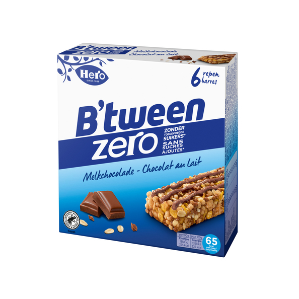 Hero b'tween zero melkchocolade 20 gr 10x6pack