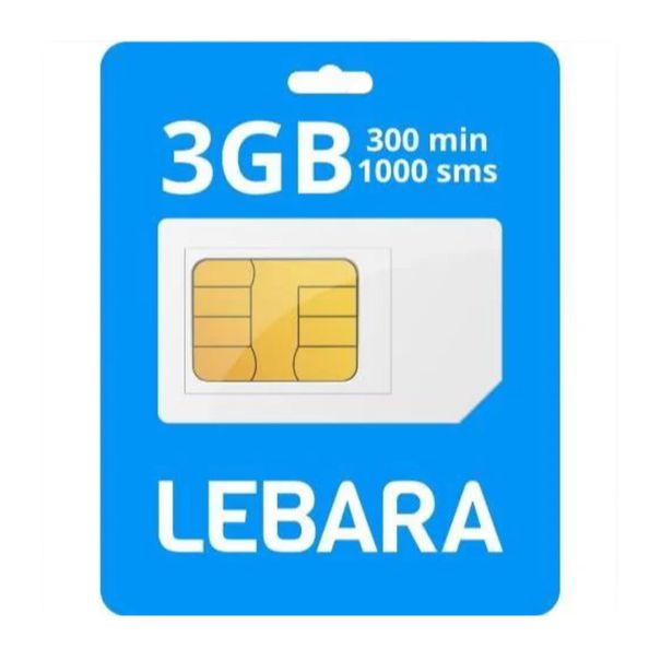 Lebara sim 3GB + 300 min/ 1000 sms
