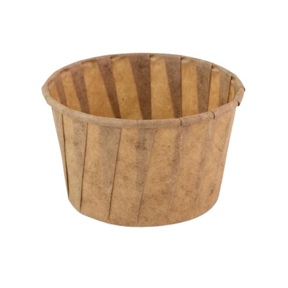 Bakje papier rond bruin 96ml. a200