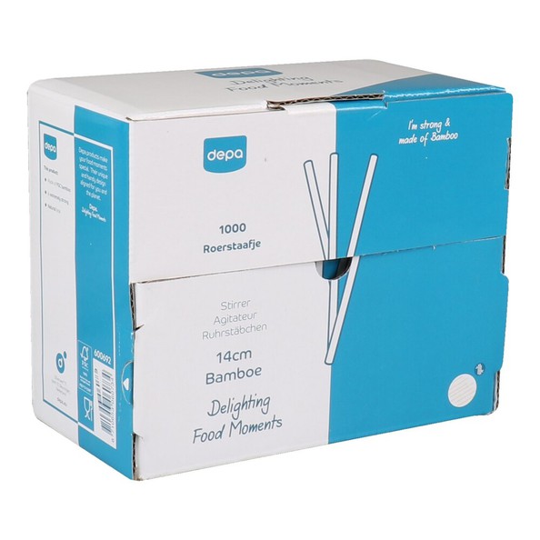 Depa roerstaafje bamboe 140 mm