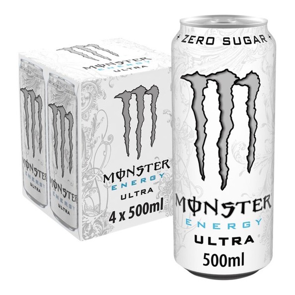 Monster ultra white blik 0.5 liter 4-pack