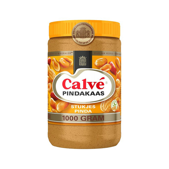 Calve pindakaas met nootjes 1000 gr.