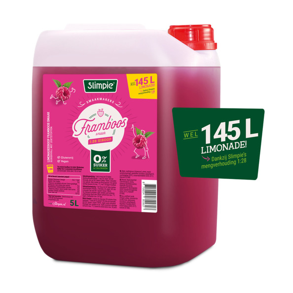Slimpie limonade framboos 1:28 5 liter