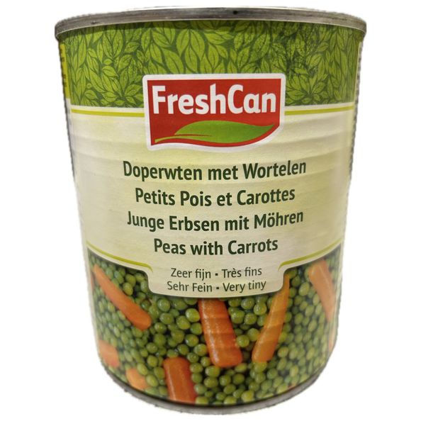 Freshcan doperwten & wortelen extra fijn blik 800 gr