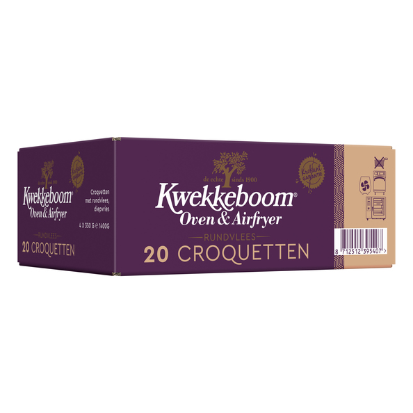 Kwekkeboom oven  & airfryer rundvlees croquetten 70 gr