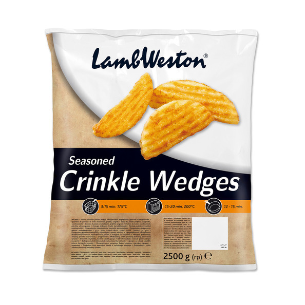 LambWeston seasoned crinkle wedges met schil 2.5 kg