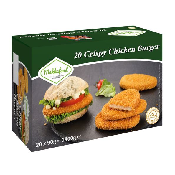 Mekkafood crispy chicken burger 90 gr
