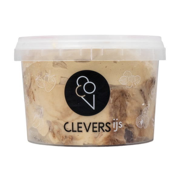 Clevers hazelnoot praline ijs 500ml. a6