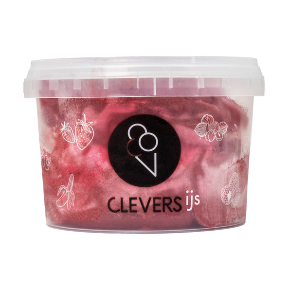 Clevers rood fruit ijs 500ml. a6
