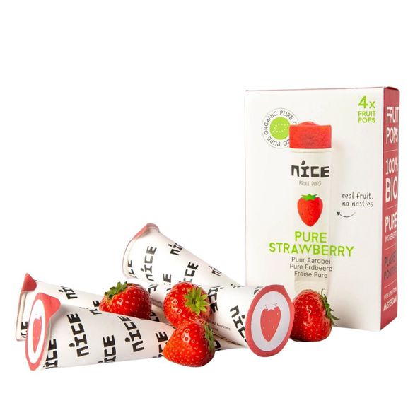 Nice bio knijpijsje puur aardbei 60 ml - 1