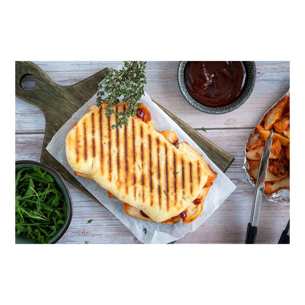 Perfect panini met kip bbq met honing- bbq- saus