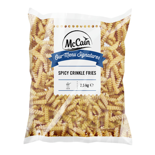 Mccain spicy crinkle fries zak 2.5 kg