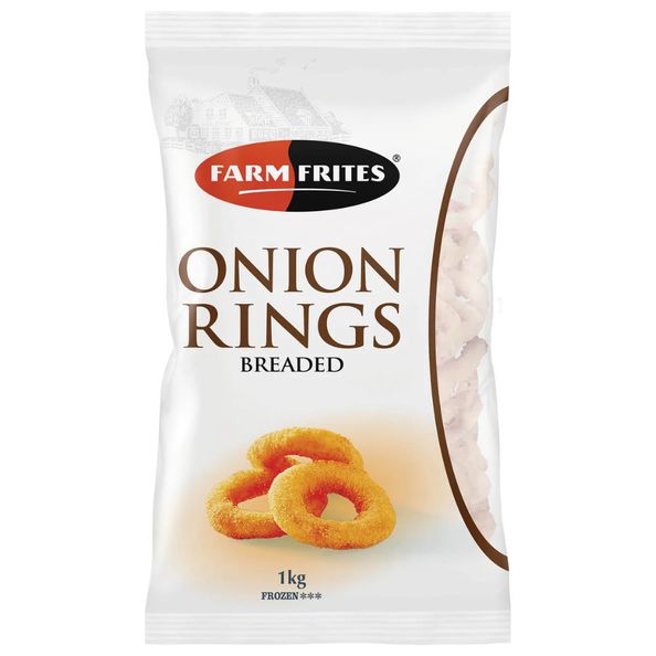 Farm frites onion rings breaded zak 1 kg