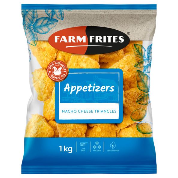 Farm frites nacho cheese triangles zak 1 kg