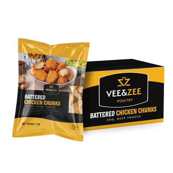 Vee&zee battered chicken chunks 1 kg