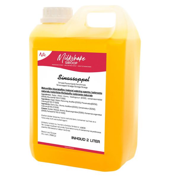 Nic milkshakesiroop sinaasappel 2 liter