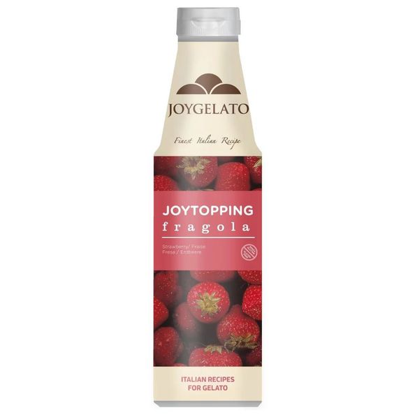 Froziq joygelato topping aardbei fles 1 kg