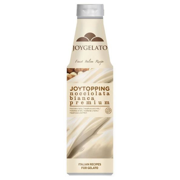 Froziq joygelato topping hazelnoot wit fles 900 gr