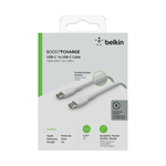 Belkin braided kabel USB-C to USB-C 1 m wit