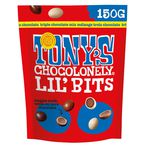 Tony's Chocolonely lil' bits triple chocolate zak 150 gr