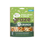 Graze sour cream & onion crunch sharing bag 104 gr