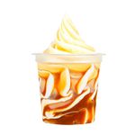 Sundae softijscup met caramelsaus 140 ml