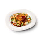 Dinnerland Kipcarbonade. groentemix en gebakken aardappelblokjes 470gr.