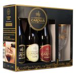 Gouden carolus geschenkverpakking 3x33cl+glas