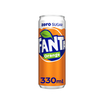 Fanta zero orange blik sleek 33 cl
