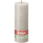 Bolsius rustiek stompkaars 190/68 sandy grey
