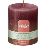 Bolsius Rustiek fading metallic stompkaars 80/68 Velvet Red + Copper