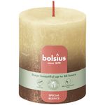 Bolsius Rustiek fading metallic stompkaars 80/68 Oat Beige + Copper
