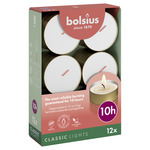 Bolsius Maxi-lichten 10-uur doos 12 Wit