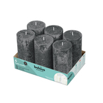 Bolsius professional stompkaars rustiek 130/68 mm stormgrijs 43 branduren 6 stuks