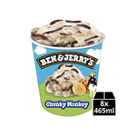 Ben & Jerry's Pint chunky monkey 8 x 465 ml