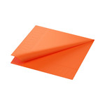 Duni servet 3 laags 33x33 cm sun orange 1/4 vouw pak 125 stuks