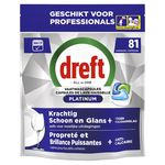 Dreft professional vaatwasmiddel platinum regular 81 tabs