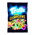 Trolli zure gloeiwormen zakje 200 gr