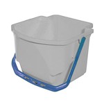 Numatic grijze emmer 16 liter blauwe hendel