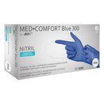 Blue 300 Nitril handschoenen. lange manchet 30cm. blauw. maat Small. 100st/dis