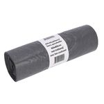 Afvalzak grijs 60x80+5cm T50 trekband 15x20st