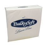 Bulkysoft airlaid servetten 40x40cm 1/8 pure cellulose wit 20x25st