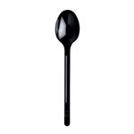 Lepel herbruikbaar zwart PP 185 mm