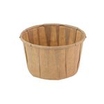 Bakje papier rond bruin 120 ml